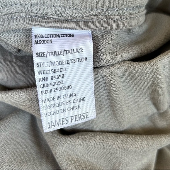 James Perse Cotton Jersey Pull-On Pants Shadow Grey Size Medium / 2 - Picture 15 of 16